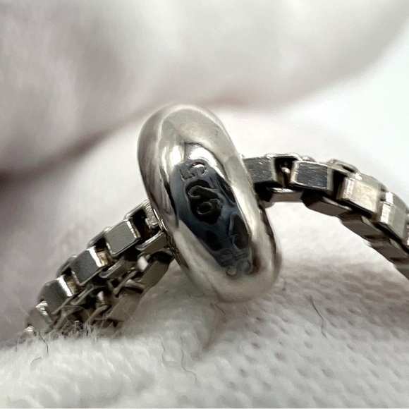 Sale $44 Firm! .925 Sterling Silver Green & Clear Cz Adjustable Bracelet - Picture 6 of 17